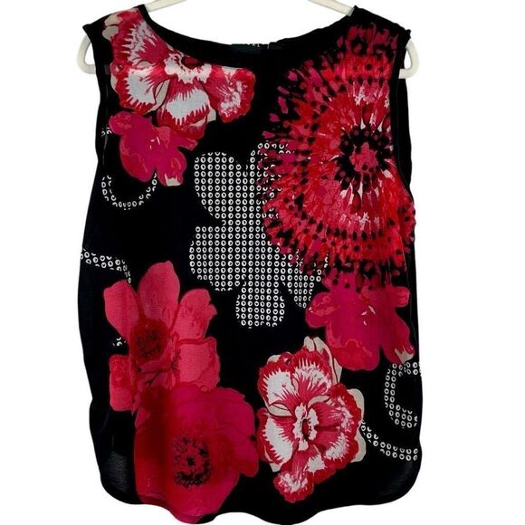 Tribal Floral Tank Top Blouse XL - Picture 1 of 11